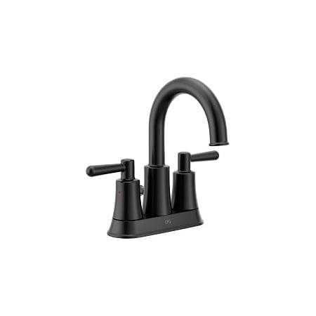 Ember Matte Black Two-Handle High Arc Bathroom Faucet